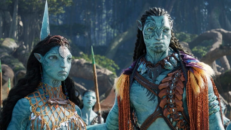 (L-R): Ronal, Tonowari, and the Metkayina clan in "Avatar: The...