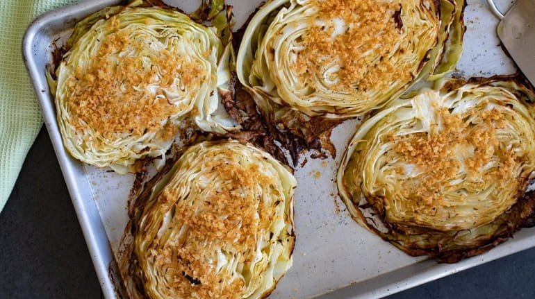 Cabbage rounds are transformed when roasted in a hot oven....