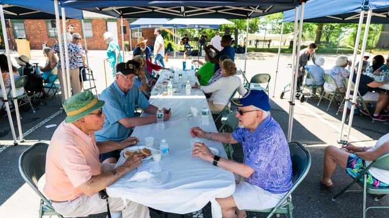 Lunch at the Glen Cove Senior Center's Welcome Back Picnic...