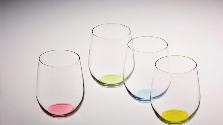 This set of Riedel Happy O Tumblers features pretty bases...
