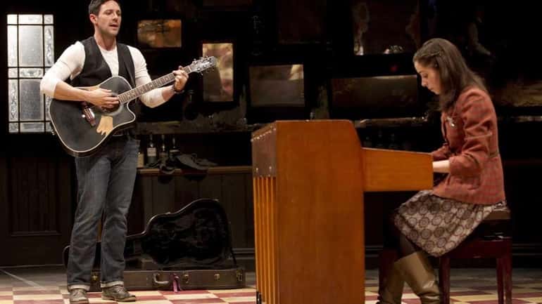 Steve Kazee and Cristin Milioti in a scene from Broadway's...