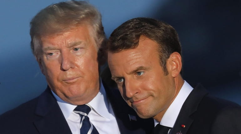 President Donald Trump and French President Emmanuel Macron on Sunday...