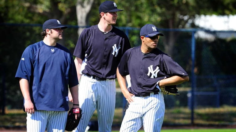 Yankees pitching prospect Andrew Brackman, center, is feeling more confident...