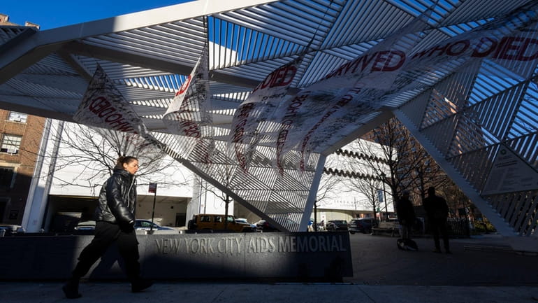 The New York City AIDS Memorial in Manhattan this week....