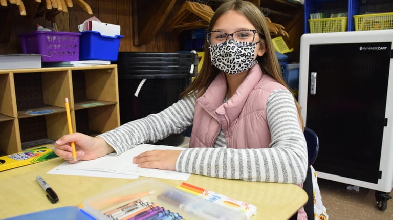 In Holtsville, fourth-grader Kaylee Devergilio was among students at Chippewa...