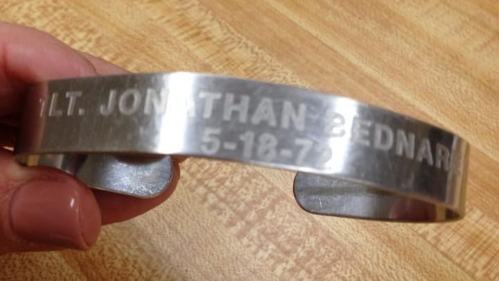 POW bracelet of Jonathan Bednarek, who was declared MIA during...