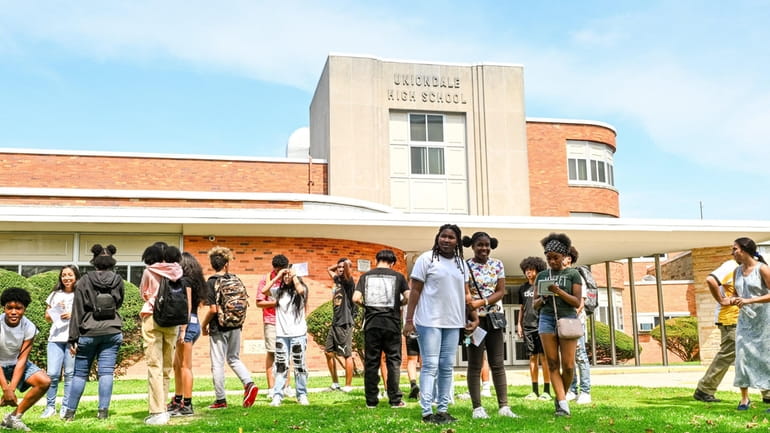 Incoming Uniondale High freshmen get an early start at learning about...