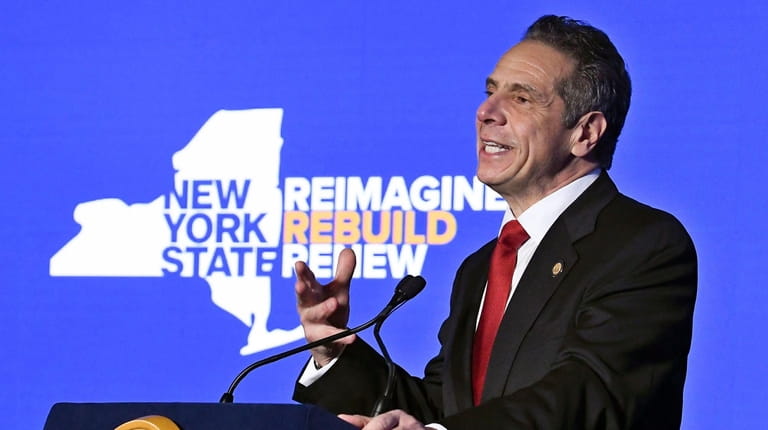 New York Gov. Andrew Cuomo delivers his State of the...