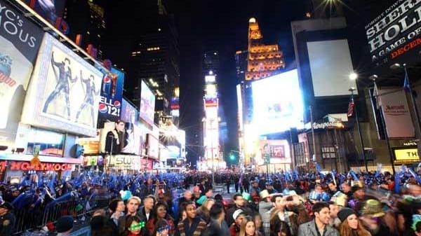 New Year's Eve in Times Square last year. (Getty Images)