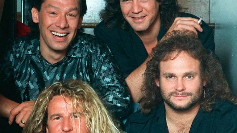 FILE- The rock group Van Halen, clockwise from left: Alex...