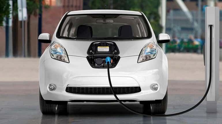 The 2017 Nissan LEAF, an all electric vehicle that can...