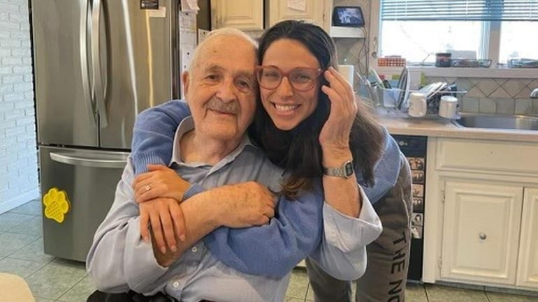 Filmmaker Rachel Kastner with her grandfather Karl Shapiro, 88, of...