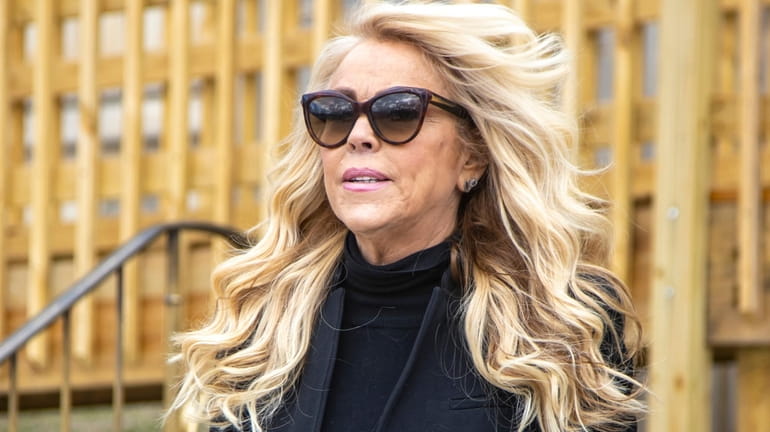 Dina Lohan appears at the Nassau County Courthouse on Feb....