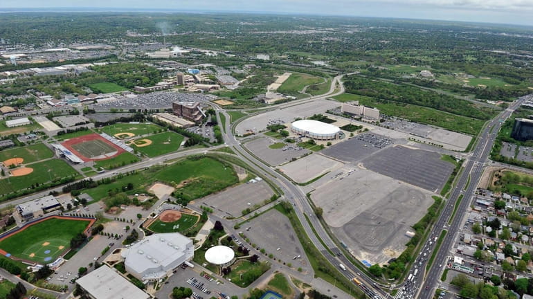 An aerial view of the Nassau Coliseum/Mitchell Field Complex in...