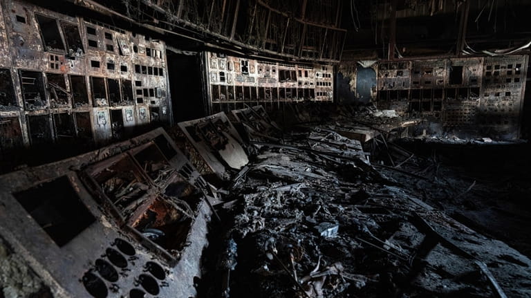 The operating room destroyed by a Russian missile attack at...