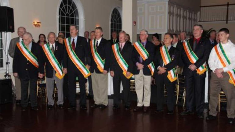 The grand marshals of the Bay Shore/Brightwaters St. Patrick's Day...