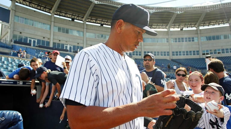 Alex Rodriguez takes the field with the Tampa Yankees as...