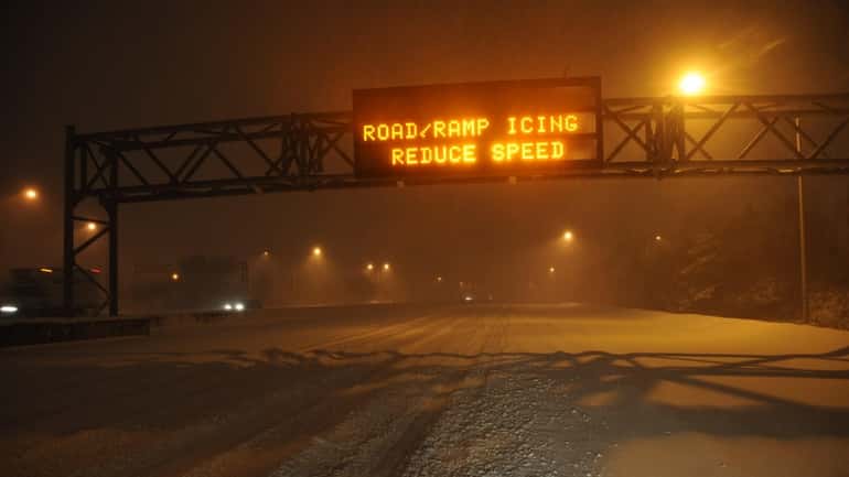The Long Island Expressway overnight. (Jan. 12, 2011)