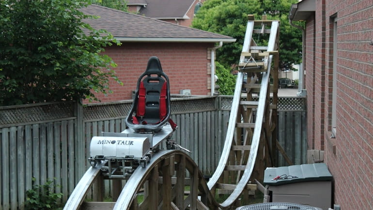 The Minotaur, a roller coaster built by David Chesney, 19,...