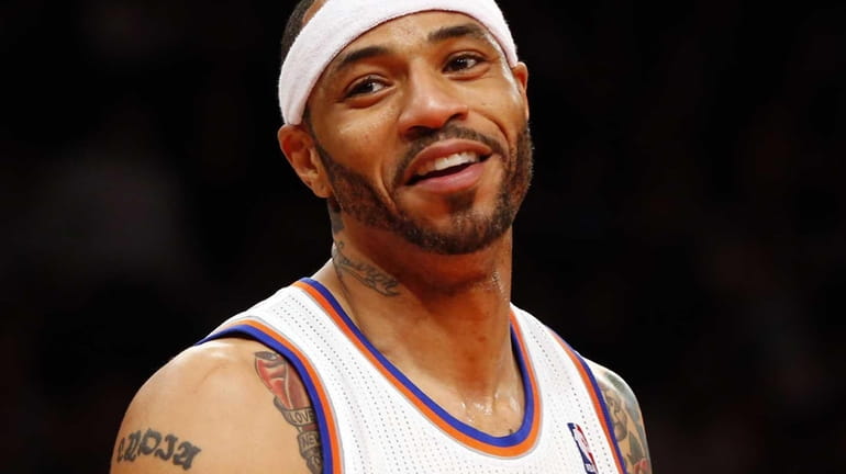 Kenyon Martin of the Knicks looks on against the Golden...