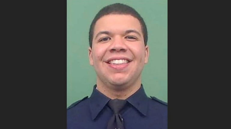Police Officer Jason Rivera, who was killed in a shooting Friday in Harlem,...