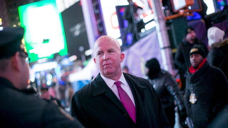 NYPD Commissioner James O'Neill, in Times Square on New Years...