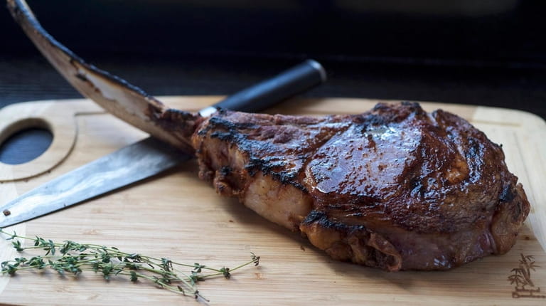 Rothmann's Steakhouse in East Norwich offers a Waygu tomahawk rib...