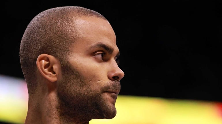 In this file photo Tony Parker, #9 of the San...