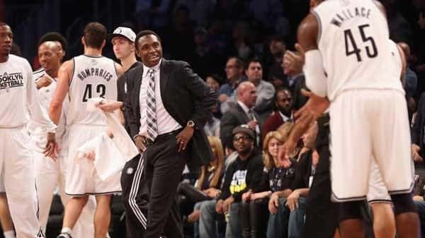 Nets coach Avery Johnson in a game against the Knicks...