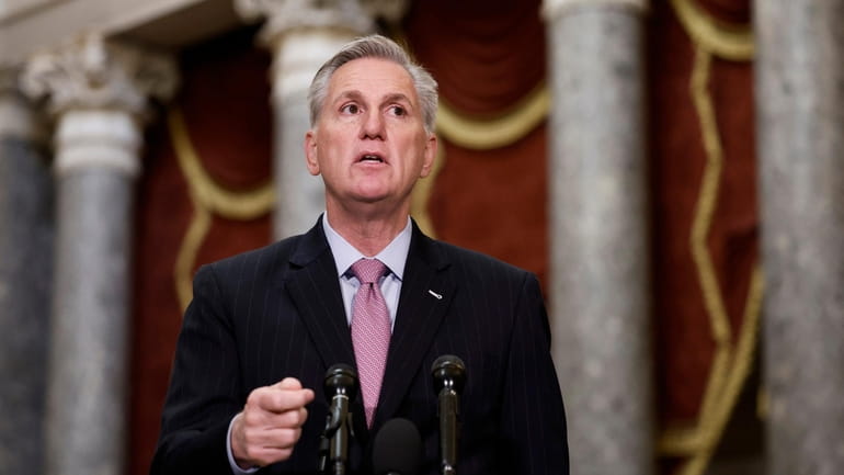 Republican House Speaker Kevin McCarthy will have to decide on...