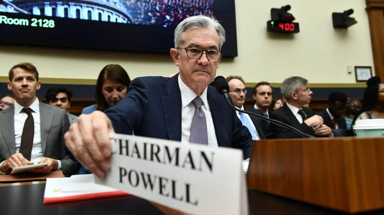 Federal Reserve chairman Jerome Powell seen on July 10 in Washington,D.C., as...
