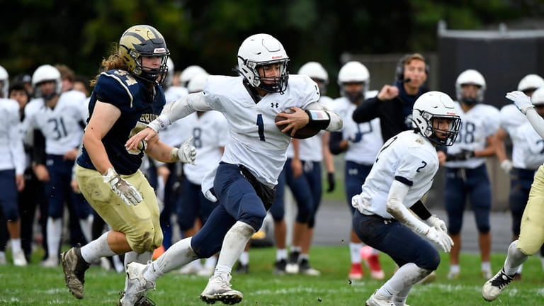 Brandt Morgan is the quarterback for the Plainview-Old Bethpage JFK/Jericho...