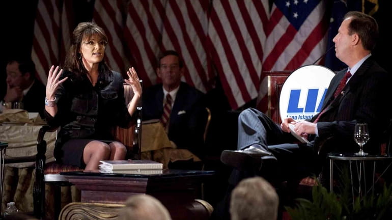Former Alaska Gov. Sarah Palin and LIA president Kevin Law...