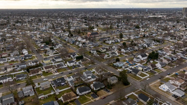 A view of Levittown in January.