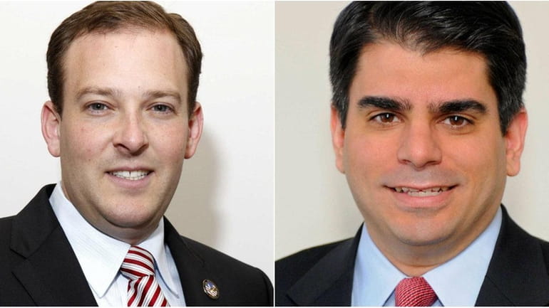 (L-R) New York State Senator Lee Zeldin and GOP primary...