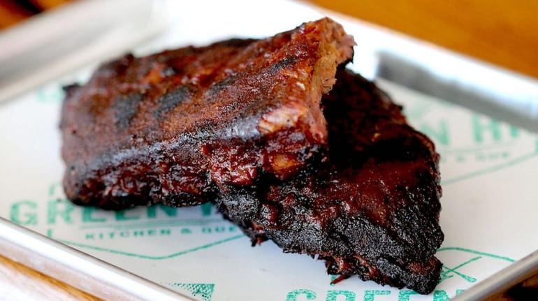 A half rack of ribs from Green Hill Kitchen and Que...