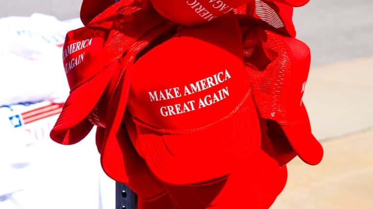 Donald Trump's "Make America Great Again" baseball hats on sale...
