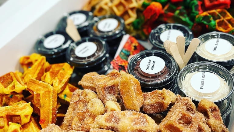 Wicked Waffles LI offers customizable waffle flavors and dipping sauces...