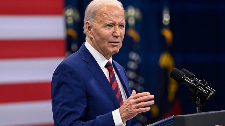 President Joe Biden speaks at an event in Raleigh, N.C.,...
