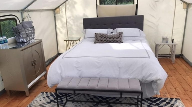 Terra Glamping's fully furnished, one-bedroom tent. Brooklyn-based Terra Glamping is...