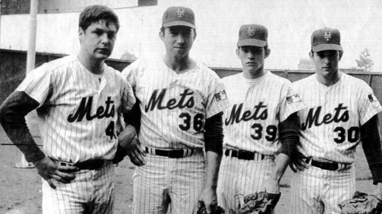 From left, Mets pitchers Tom Seaver, Jerry Koosman, Gary Gentry...