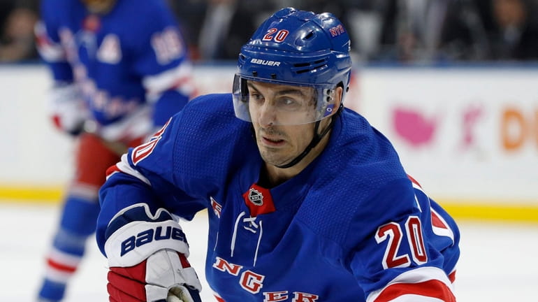 Chris Kreider of the Rangers during the third period against the...