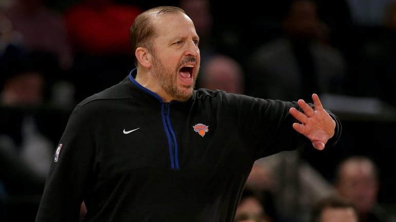 Knicks head coach Tom Thibodeau at Madison Square Garden.