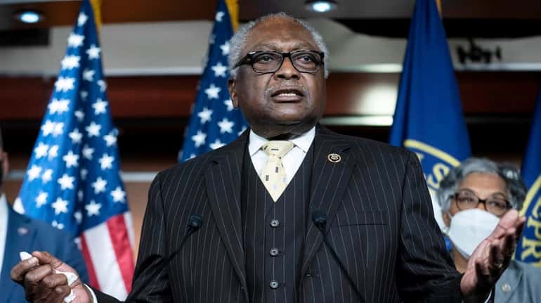Rep. James Clyburn (D-S.C.) speaks during a news conference on voting...