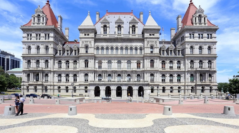The New York State Capitol Building in Albany, New York...