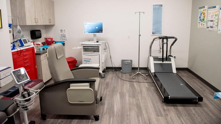 The Stress Test room at Stony Brook Medicine's Advanced Specialty...