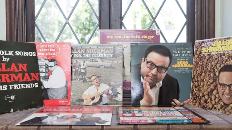 Mark Cohen's collection of Allan Sherman albums. (June 22, 2013)