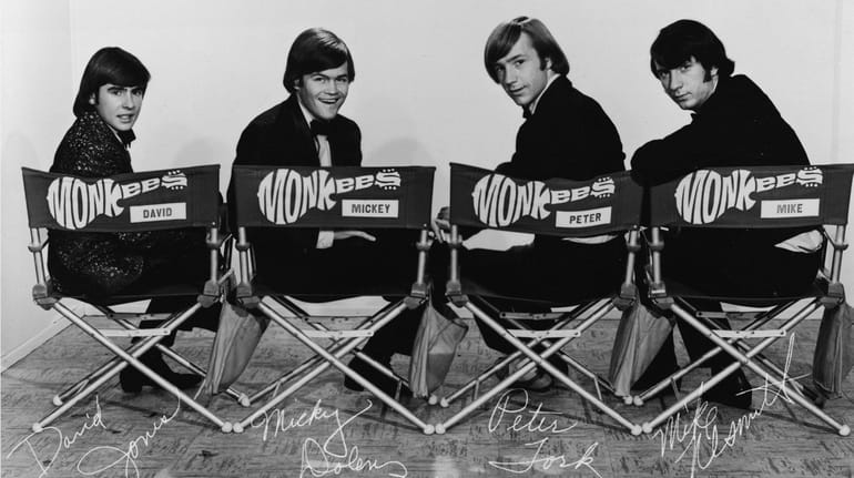 The Monkees, dressed in tuxedos. From left, Davy Jones, Mickey Dolenz,...