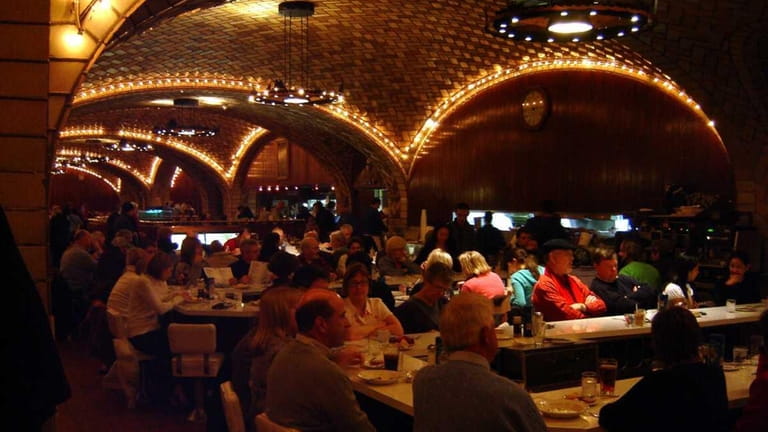 Busy counters at the Grand Central Oyster Bar, one of...