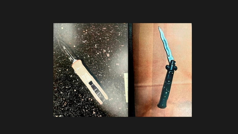 Authorities released a picture of a blade they said a...